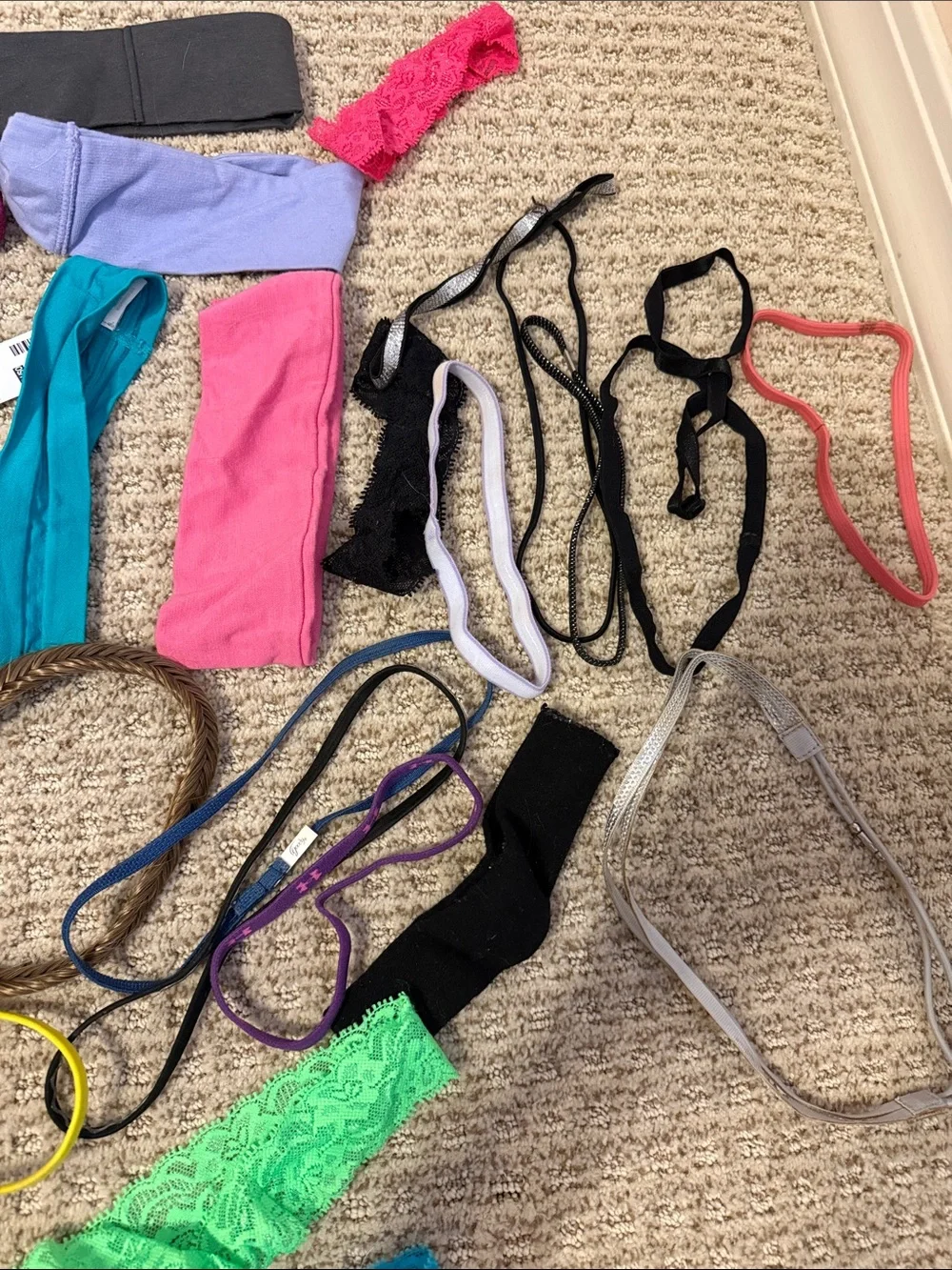 Huge Lot 40 kids hair bands headbands some NWT great lot all colors